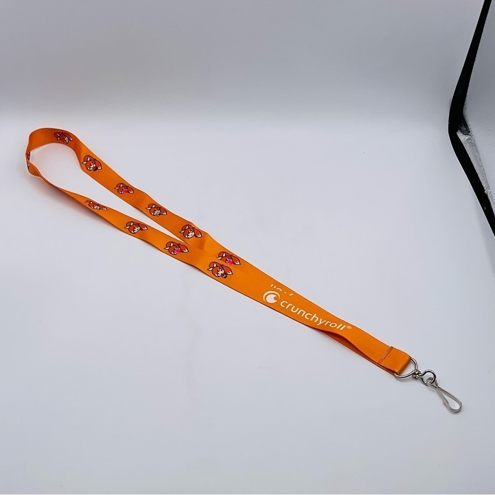 Lanyard Anime Crunchyroll Comic Con NY SD 2022 Orange Black Clip Holder Key Bad